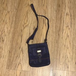 Nine West deep purple leather cross body bag